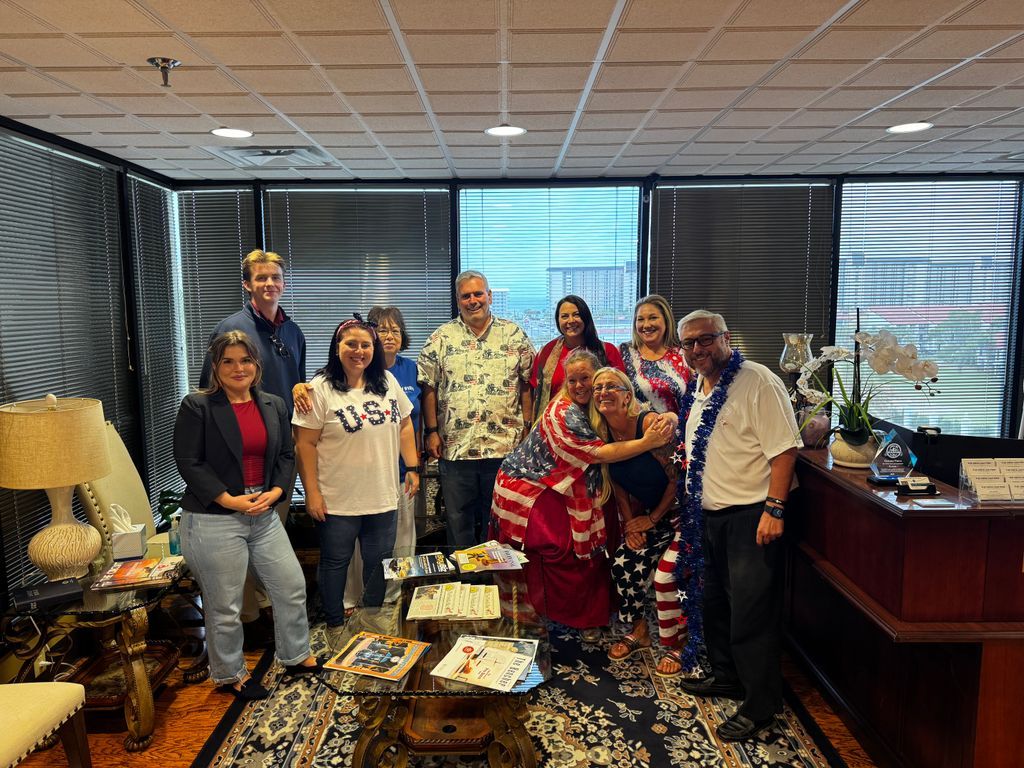 Office team gathering and celebration moment